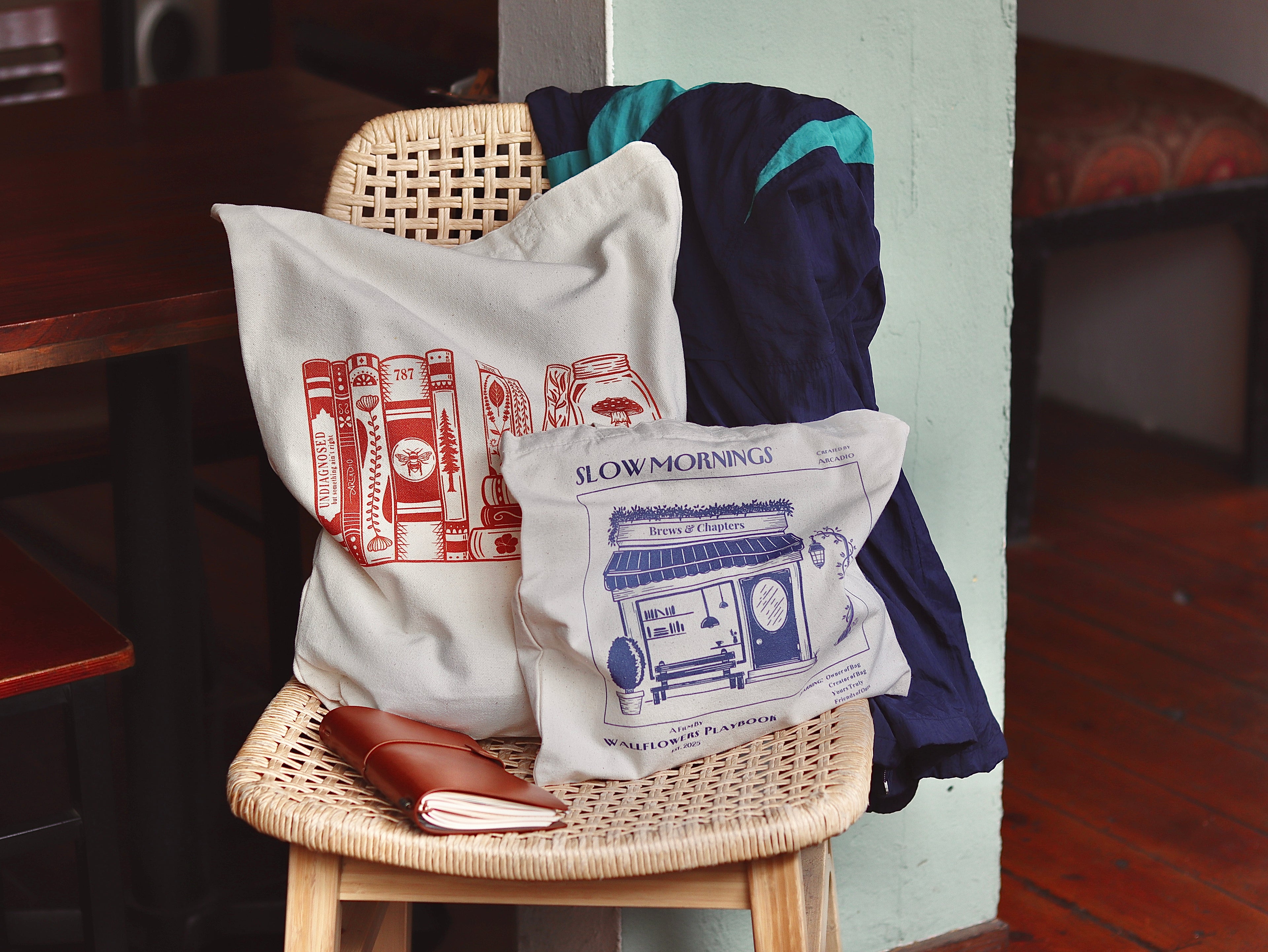 Bookshelf Tote Bag