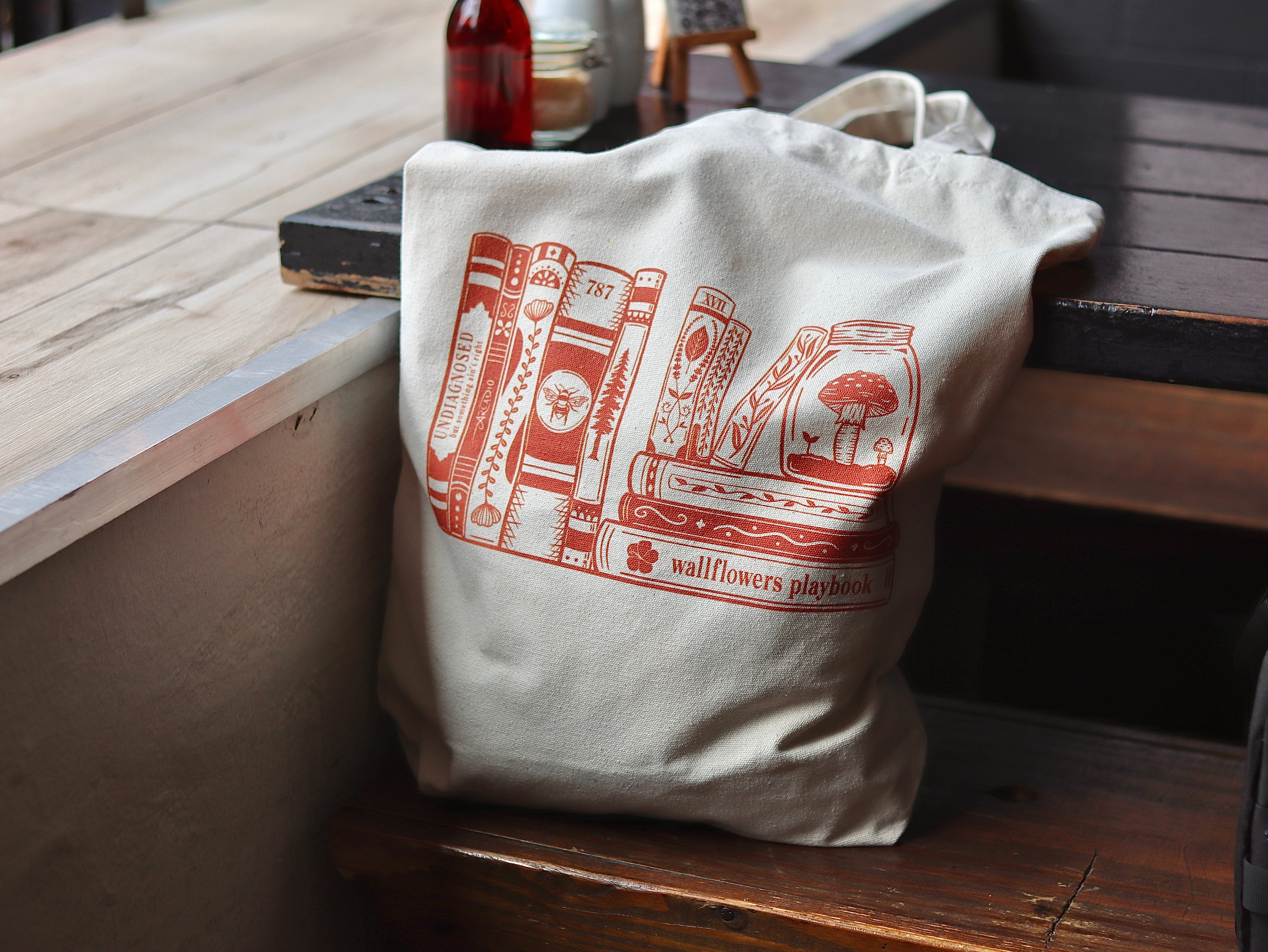 Bookshelf Tote Bag